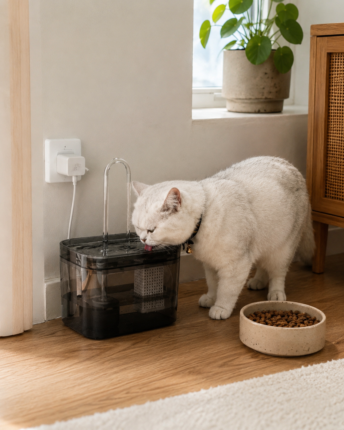 Fontaine à Eau Filtrante pour Chat — Ultra Silencieuse, USB