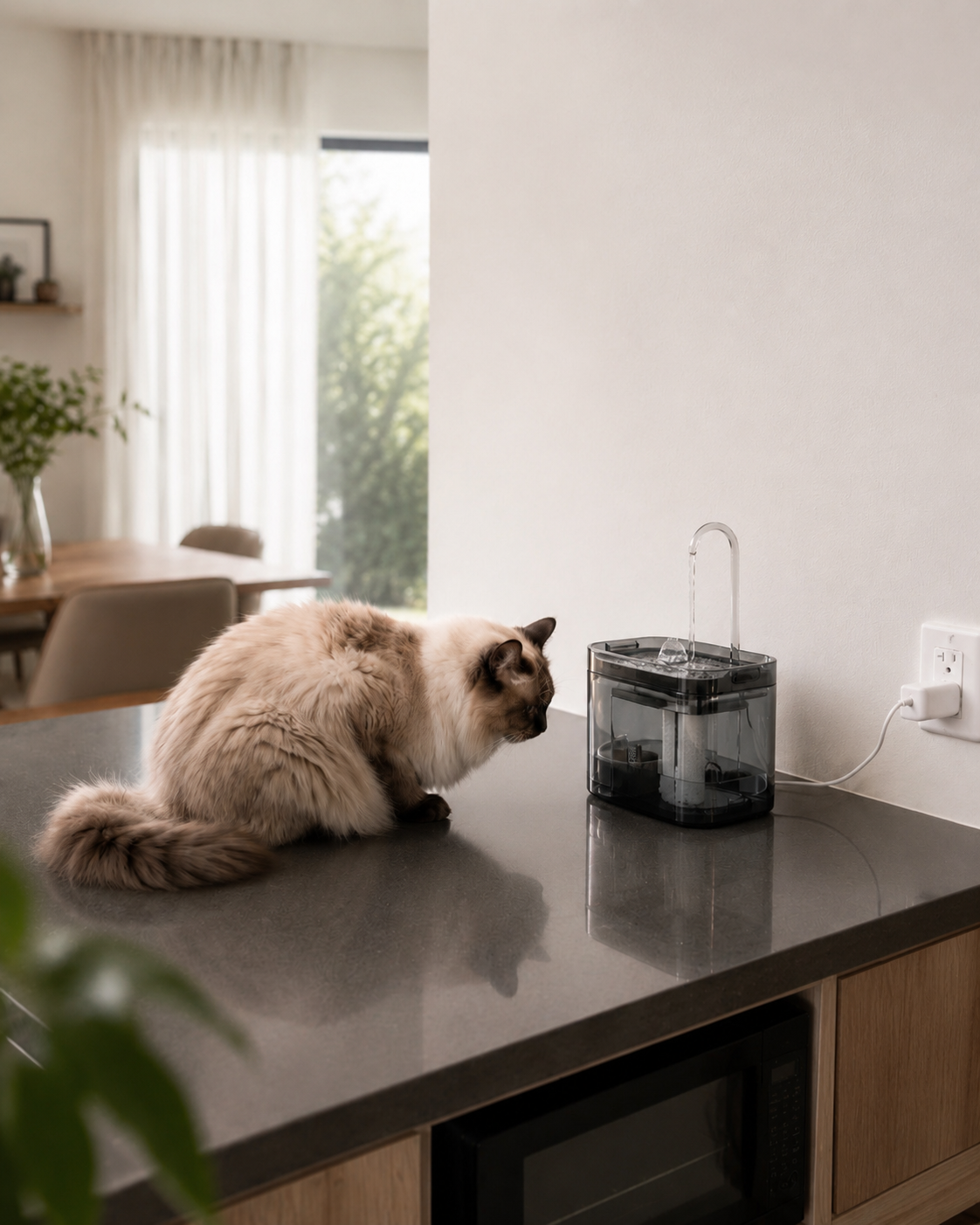Fontaine à Eau Filtrante pour Chat — Ultra Silencieuse, USB